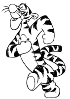 A coloring page of winnie the pooh - tigger